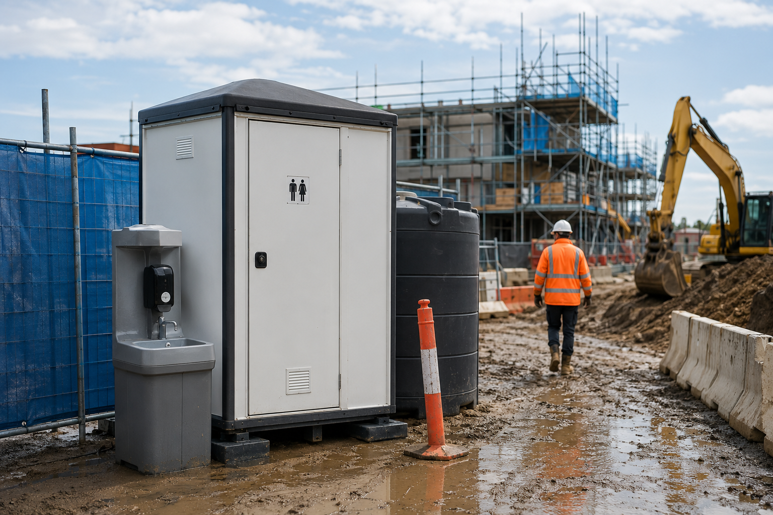 Portable toilet hire for building sites in Melbourne